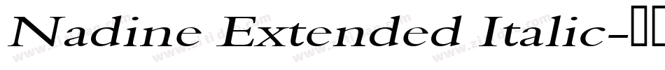 Nadine Extended Italic字体转换